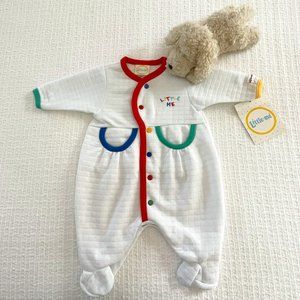 color block footed one-piece...newborn essential